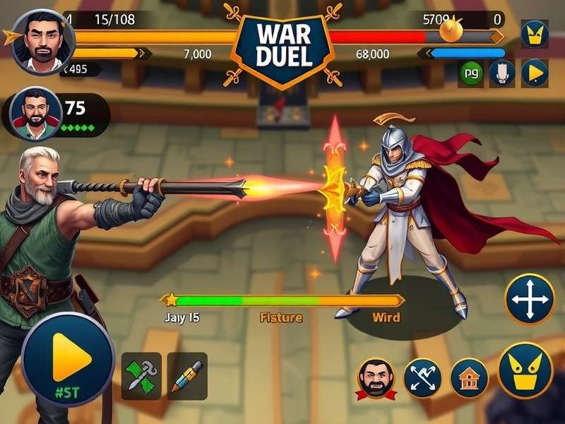 Legendary War Duel gameplay screenshot showing battle scene